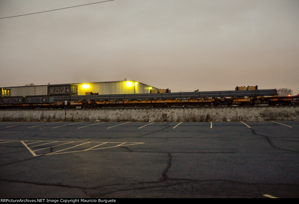 PTTX Flat Car with steel beams